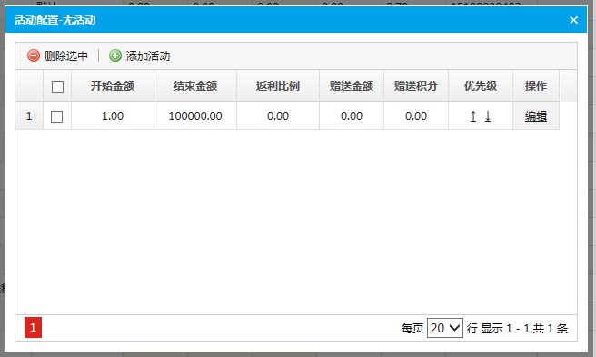 客户充值活动管理